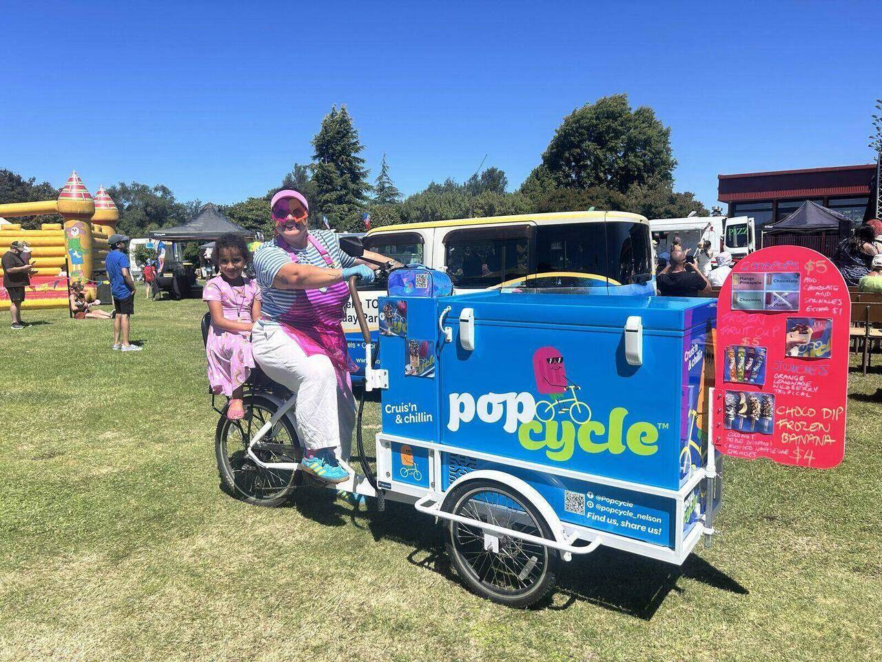 Children at the Popcycle ice cream trike